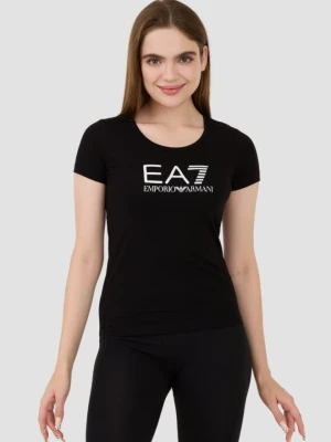 EA7 Czarny damski t-shirt, Rozmiar S EA7 Emporio Armani