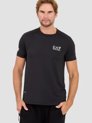 EA7 Czarny męski t-shirt Ventus 7, Rozmiar L EA7 Emporio Armani