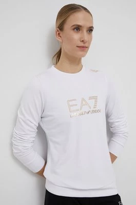 EA7 Emporio Armani bluza 8NTM45.TJ9RZ damska kolor biały z aplikacją