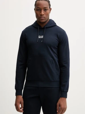 EA7 Emporio Armani bluza z kapturem męska bawełniana z elastanem