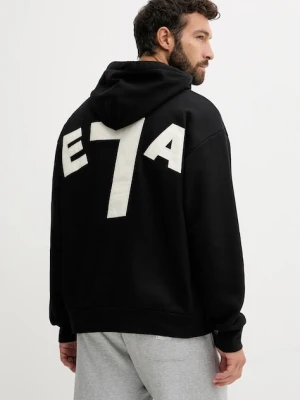 EA7 Emporio Armani bluza bawełniana męska kolor czarny z kapturem z aplikacją AF13797.7X000165
