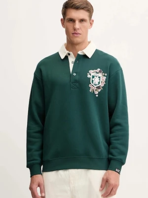 EA7 Emporio Armani bluza bawełniana męska kolor zielony z nadrukiem AF16427.7X000142