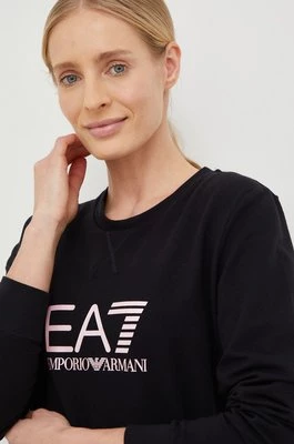 EA7 Emporio Armani bluza damska kolor biały z nadrukiem