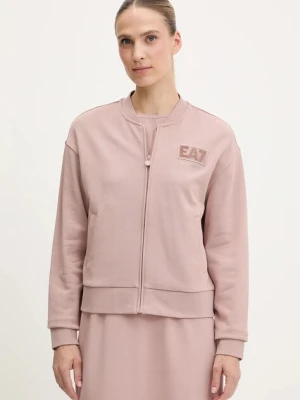 EA7 Emporio Armani bluza damska kolor brązowy z nadrukiem AF12473.7W000178