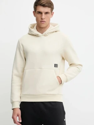 EA7 Emporio Armani bluza męska kolor beżowy z kapturem z aplikacją AF13538.7M000141