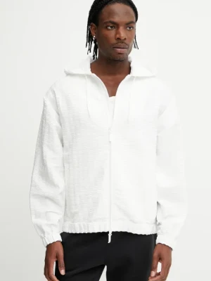 EA7 Emporio Armani bluza męska kolor biały z kapturem gładka AF13409.7M000186
