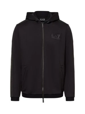 EA7 Emporio Armani Bluza męska Mężczyźni Sztuczne włókno czarny jednolity,