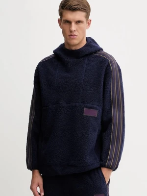 EA7 Emporio Armani bluza polarowa męska kolor granatowy z kapturem z aplikacją AF18559.7X000211