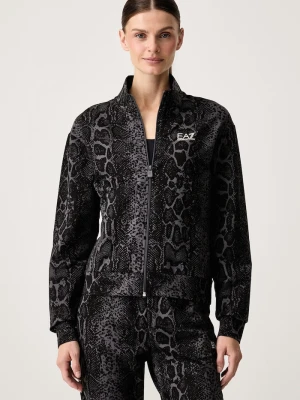 EA7 Emporio Armani bluza rozpinana damska bawełniana z elastanem szary