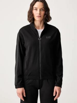 EA7 Emporio Armani bluza rozpinana z kapturem damska czarny