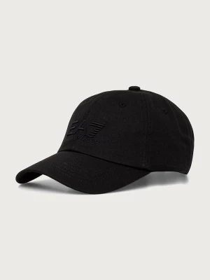 EA7 Emporio Armani czapka bejsbolówka bawełniana czarny