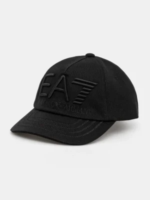 EA7 Emporio Armani czapka z daszkiem kolor czarny z aplikacją AF13150.7X000052