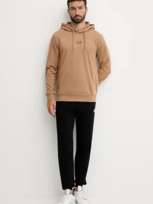 EA7 Emporio Armani dres bawełniany kolor brązowy PJVRZ.8NPV64