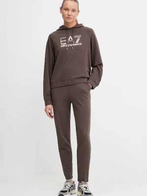 EA7 Emporio Armani dres damski kolor brązowy AF12502.7W000687