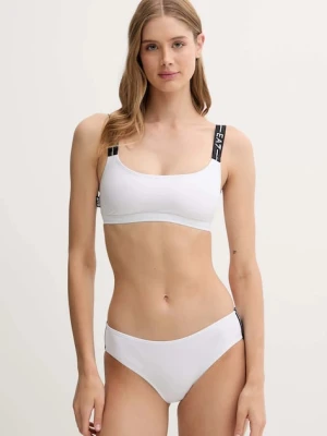 EA7 Emporio Armani dwuczęściowy strój kąpielowy kolor biały miękka miseczka AF12213.7W000293
