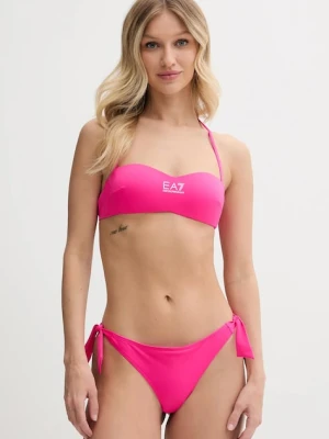 EA7 Emporio Armani dwuczęściowy strój kąpielowy kolor różowy lekko usztywniona miseczka AF12599.7W000319