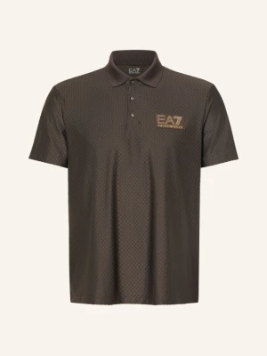 ea7 Emporio Armani Funkcyjna Koszulka Polo braun CIEMNOBRĄZOWY