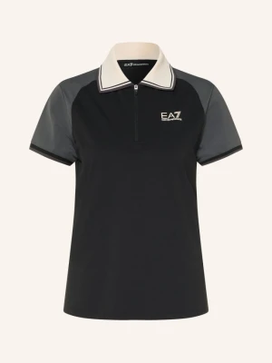 ea7 Emporio Armani Funkcyjna Koszulka Polo schwarz czarny