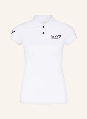 ea7 Emporio Armani Funkcyjna Koszulka Polo weiss