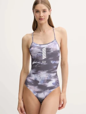 EA7 Emporio Armani jednoczęściowy strój kąpielowy kolor czarny miękka miseczka AF12209.7W000285