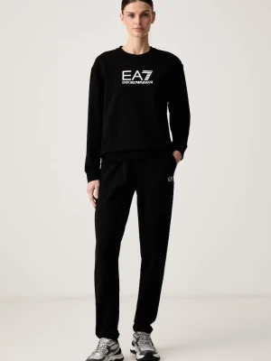 EA7 Emporio Armani komplet dresowy damski bawełniany z elastanem czarny