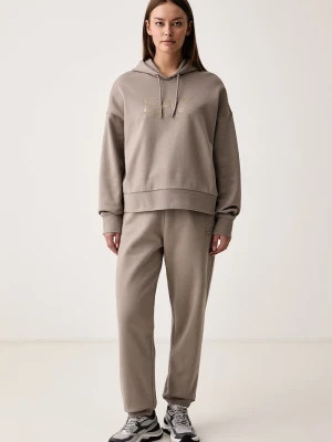 EA7 Emporio Armani komplet dresowy damski z bawełną beżowy