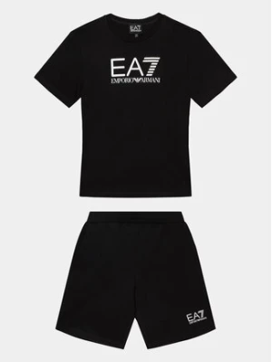 EA7 Emporio Armani Komplet t-shirt i szorty sportowe 3DBV01 BJ02Z 1200 Czarny Regular Fit