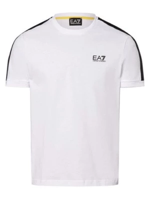 EA7 Emporio Armani Koszulka męska Mężczyźni Bawełna biały jednolity,