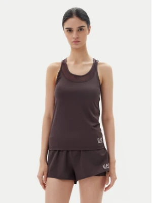 EA7 Emporio Armani Koszulka techniczna 7W000237 AF12509 U6278 Brązowy Regular Fit