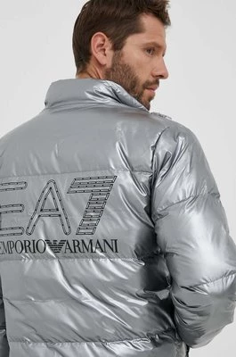 EA7 Emporio Armani kurtka męska kolor srebrny zimowa