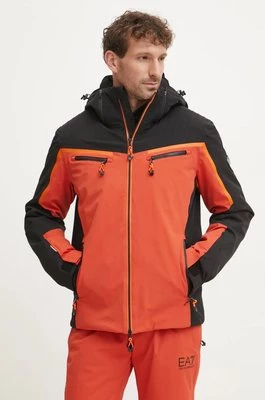 EA7 Emporio Armani kurtka narciarska Kitzbuhel Colorblock Logo kolor pomarańczowy PNCJZ.6DPG15