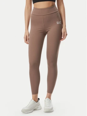 EA7 Emporio Armani Legginsy 7W000232 AF12625 U6041 Beżowy ciemny Slim Fit