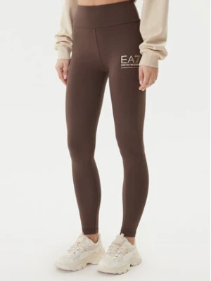 EA7 Emporio Armani Legginsy 7W000426 AF12484 U6063 Brązowy Slim Fit