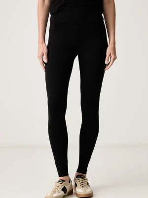 EA7 Emporio Armani legginsy damskie bawełniane z elastanem czarny