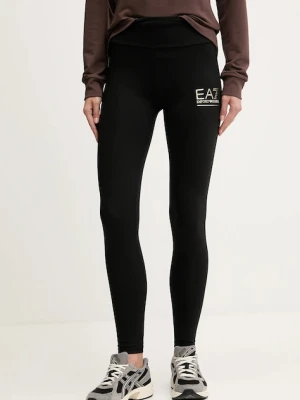 EA7 Emporio Armani legginsy damskie kolor czarny z nadrukiem AF12484.7W000426