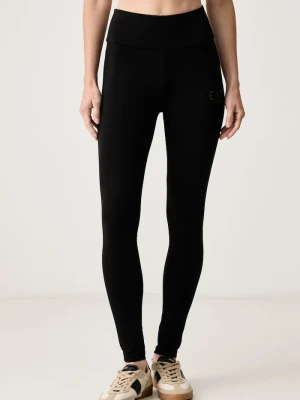 EA7 Emporio Armani legginsy damskie z bawełną czarny