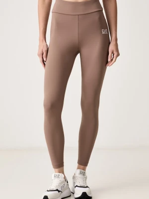 EA7 Emporio Armani legginsy sportowe damskie brązowy