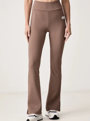 EA7 Emporio Armani legginsy sportowe damskie brązowy