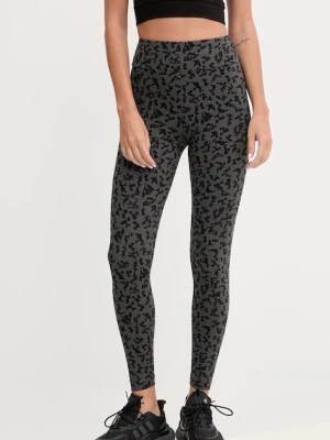 EA7 Emporio Armani legginsy treningowe damskie kolor czarny wzorzyste AF15565.7W000564