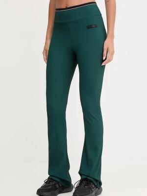 EA7 Emporio Armani legginsy treningowe damskie kolor zielony gładkie AF15721.7W000577