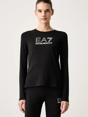 EA7 Emporio Armani longsleeve damski z modalem czarny