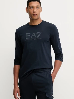 EA7 Emporio Armani longsleeve kolor granatowy z aplikacją AF10373.7M000900