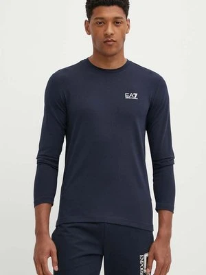 EA7 Emporio Armani longsleeve męski kolor granatowy gładki PJVQZ.8NPT28