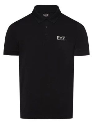 EA7 Emporio Armani Męska koszulka polo Mężczyźni Bawełna niebieski jednolity,
