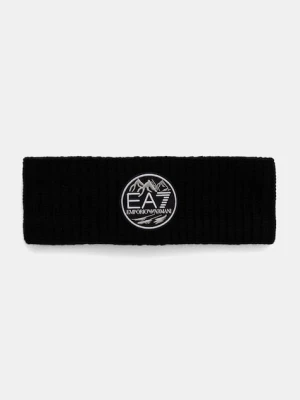 EA7 Emporio Armani opaska z dodatkiem wełny kolor czarny AF18020.7X000315