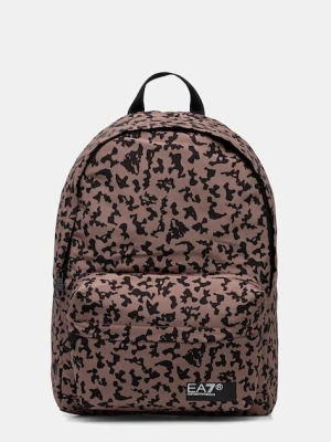 EA7 Emporio Armani plecak kolor brązowy duży wzorzysty AF10465.7X000001