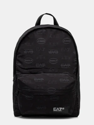 EA7 Emporio Armani plecak kolor czarny duży wzorzysty AF10465.7X000001