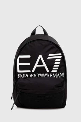 EA7 Emporio Armani plecak kolor czarny duży z nadrukiem