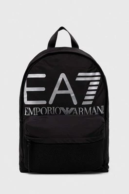 EA7 Emporio Armani plecak kolor czarny duży z nadrukiem