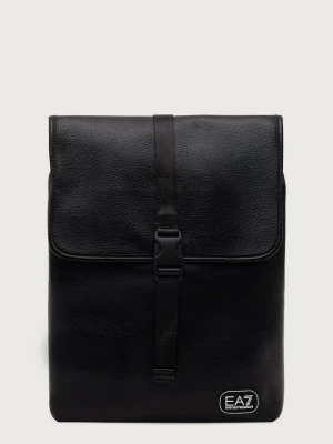 EA7 Emporio Armani plecak z imitacji skóry czarny